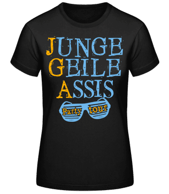 Junge Geile Assis - Frauen T-Shirt B&C - Schwarz - Vorne