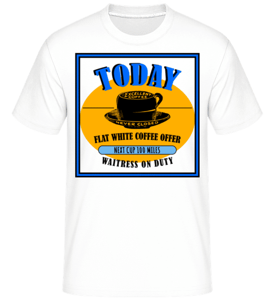 Flat White Coffee Offer -  T-Shirt Shirtinator homme - Blanc - Devant