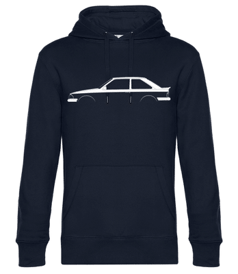 'Ford Escort RS Turbo' Silhouette - Männer Standard Hoodie - Marine - Vorne