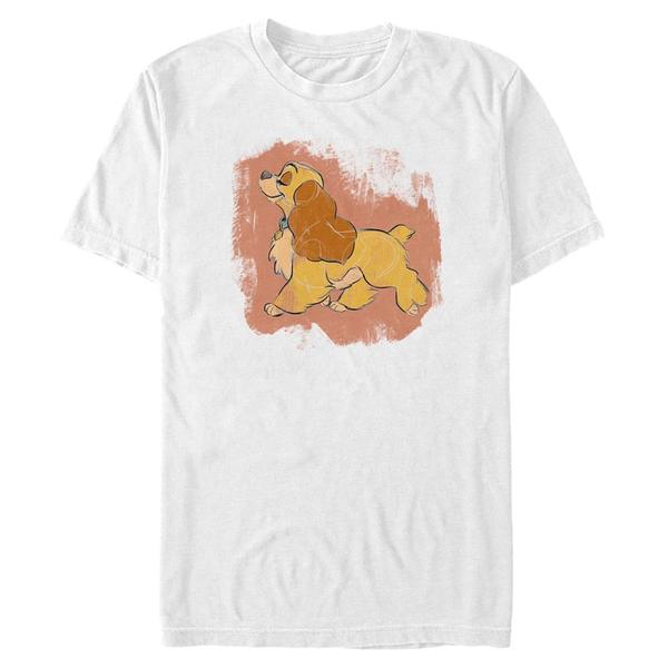 Aperçu: Disney Classics - La Belle et le Clochard - Lady Strut - Homme T-shirt - Blanc - Devant