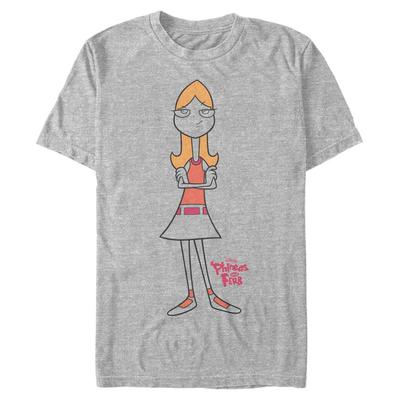 Disney Classics - Phinéas et Ferb - Candace - Homme T-shirt - Gris chiné - Devant