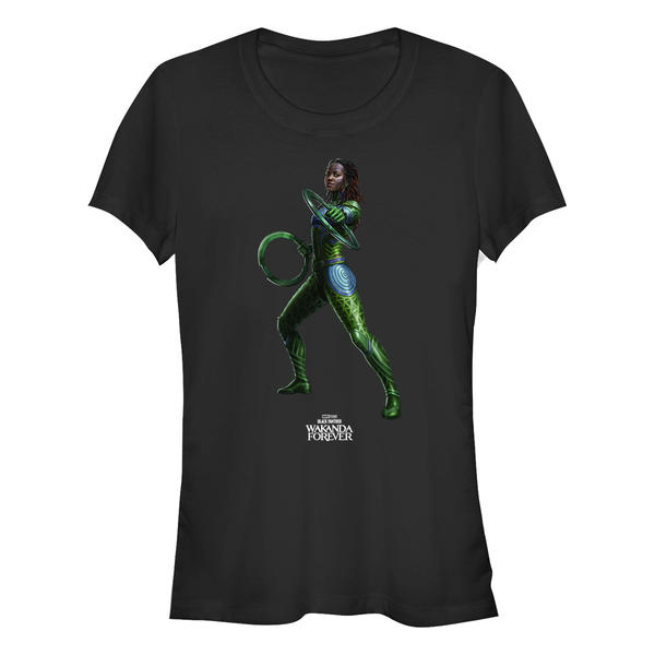 Preview: Marvel - Black Panther Wakanda Forever - Nakia Blank - Women's T-Shirt - Black - Front