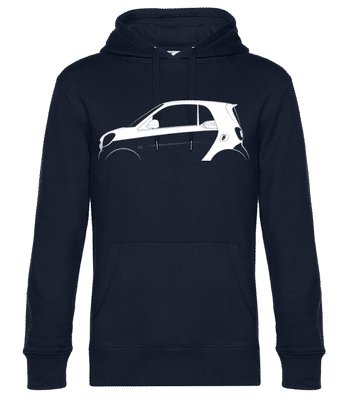 'Smart Fortwo (C453)' Silhouette - Männer Standard Hoodie - Marine - Vorne