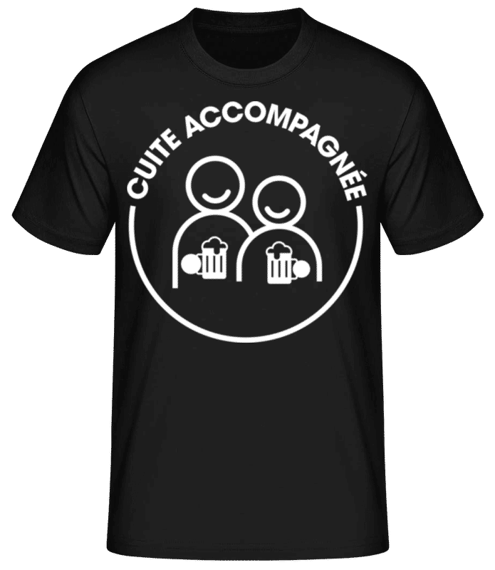 Aperçu: Cuite Accompagnée - T-shirt standard Homme - Noir - Devant