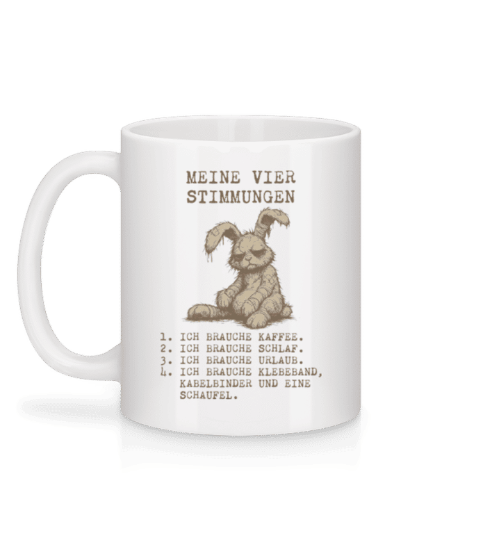 Vorschau: Meine Vier Stimmungen - Tasse - Weiß - Hinten