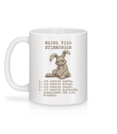 Meine Vier Stimmungen - Tasse - Weiß - Hinten