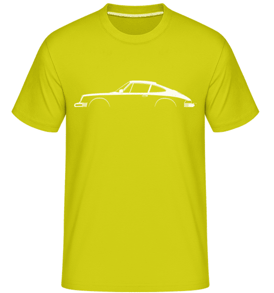 Preview: 'Porsche 911 Car.3.2 Coup.' Silhouette - Shirtinator Men's T-Shirt - Lime - Front