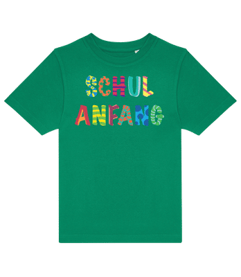 Schulanfang - Kinder T-Shirt B&C - Irischgrün - Vorne