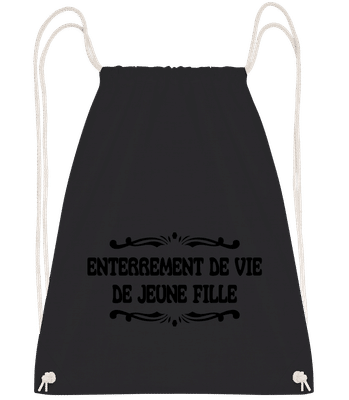 Enterrement De Vie De Jeune Fill - Sac à dos Drawstring - Noir - Devant