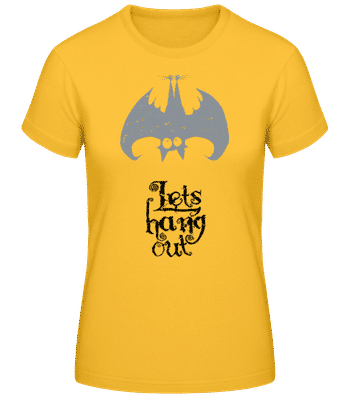Let's Hang Out Bat - T-shirt standard Femme - Jaune doré - Devant