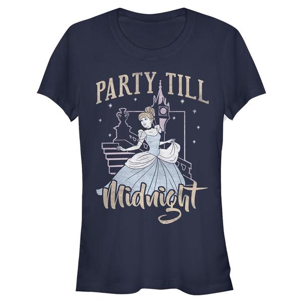 Aperçu: Disney - Cendrillon - Popelka Till We Bye - Femme T-shirt - Bleu marine - Devant