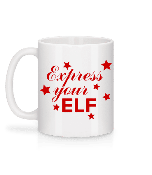 Aperçu: Express Your Elf - Mug en céramique blanc - Blanc - Derrière