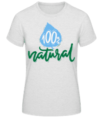 100% prírodné - Dámske basic tričko - Melírovo šedá - Predné