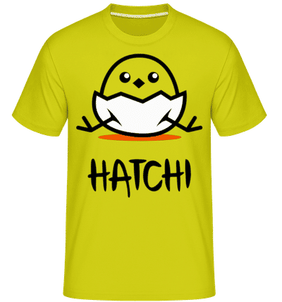 Hatchi - Œuf Cassé -  T-Shirt Shirtinator homme - Citron vert - Devant