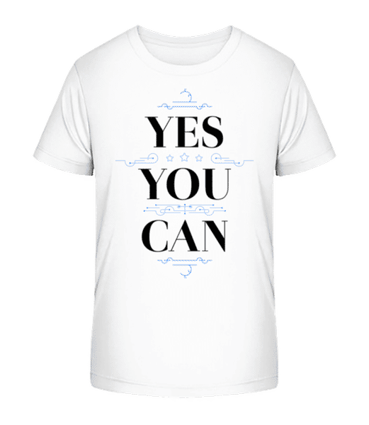 Aperçu: Yes, You Can - T-shirt bio Enfant Stanley Stella 2.0 - Blanc - Devant