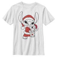 Disney - Lilo & Stitch - Stitch Holiday Fill - Christmas - Kids T-Shirt - White - Front