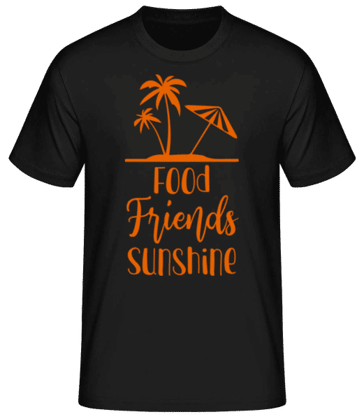 Aperçu: Food Friends Sunshine - T-shirt standard Homme - Noir - Devant