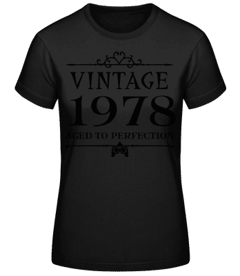 Vintage 1978 Perfection - Women's Basic T-Shirt - Black - Front