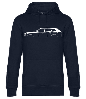 'BMW XM' Silhouette - Pánská standardní mikina s kapucí - Namořnická modrá - Napřed