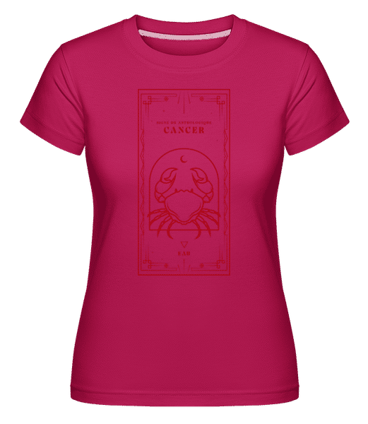 Aperçu: Art Déco Signe Astrologique Cancer -  T-shirt Shirtinator femme - Magenta - Devant