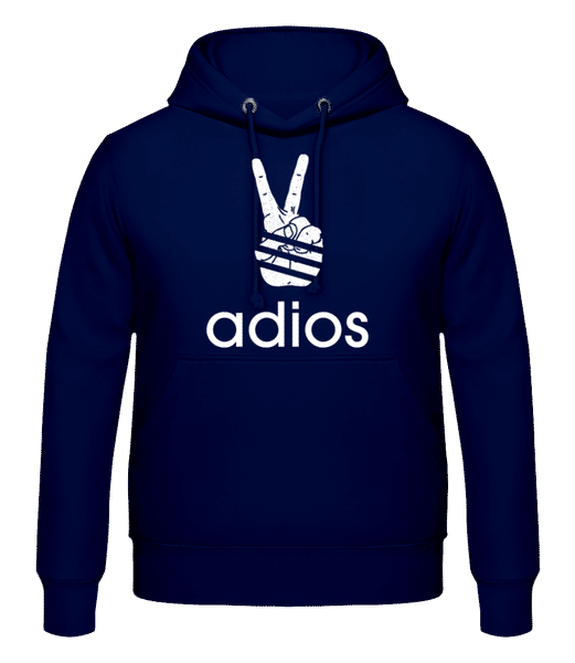 Vorschau: Adios - Männer Hoodie - Marine - Vorne