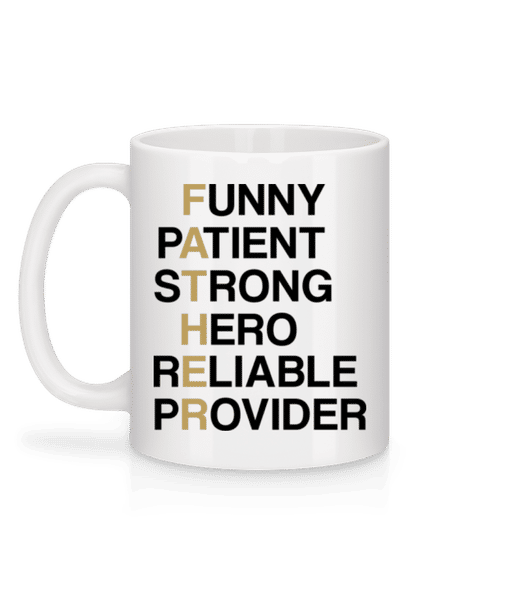 Aperçu: FATHER - Definition - Mug en céramique blanc - Blanc - Derrière
