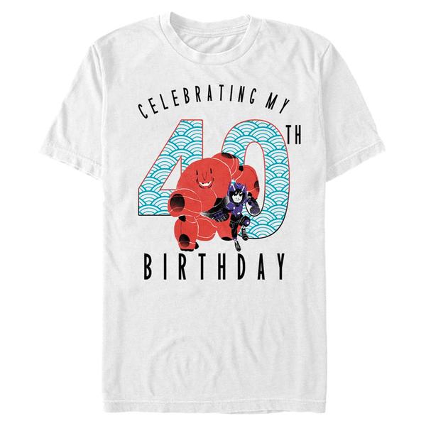 Aperçu: Disney - Les Nouveaux Héros - Baymax & Hiro Baymax 40 Years - Birthday - Homme T-shirt - Blanc - Devant Aperçu: Disney - Les Nouveaux Héros - Baymax & Hiro Baymax 40 Years - Birthday - Homme T-shirt - Blanc - Devant
