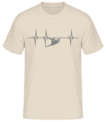 Kletterer Amplitude - Männer Basic T-Shirt - Creme - Vorne