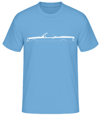 'Mercedes-Benz 320CE A124' Silhouette - Männer Basic T-Shirt - Hellblau - Vorne