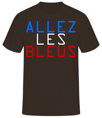 Allez Les Bleus - Men's Basic T-Shirt - Brown - Front