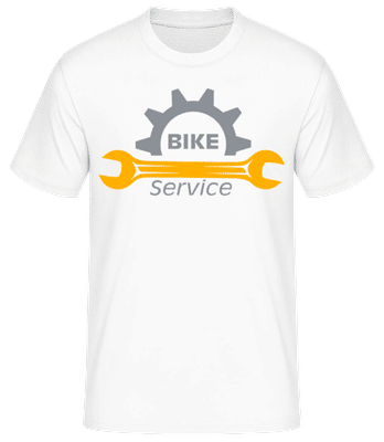 Bike Service - Men's Basic T-Shirt - White - Front