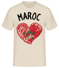 Maroc Heart Flag · Men's B&C T-Shirt