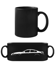 'BMW M6 Gran Coupe' Silhouette · Schwarze Tasse