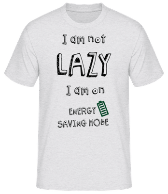 Nie som Lazy - Pánske basic tričko - Melírovo šedá - Predné
