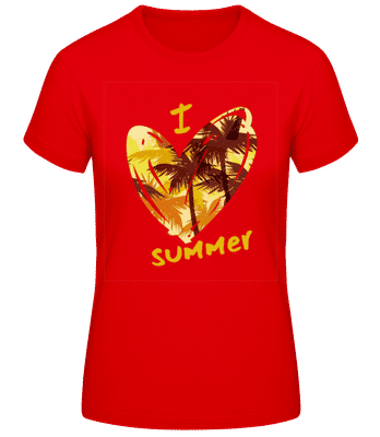 I Love Summer Heart - T-shirt standard Femme - Rouge - Devant