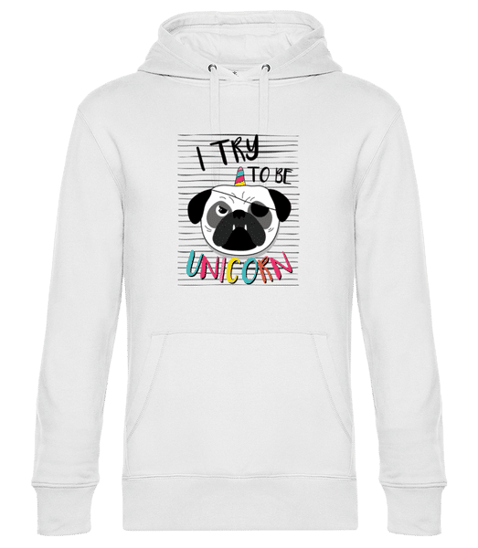 Vorschau: Unicorn Dog - Unisex Premium Hoodie - Weiß - Vorne