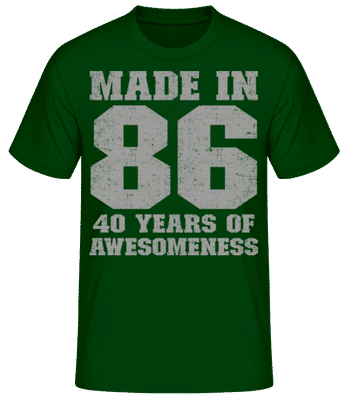 40 Years Of Awesomeness - Camiseta básica para hombre - Verde botella - delante