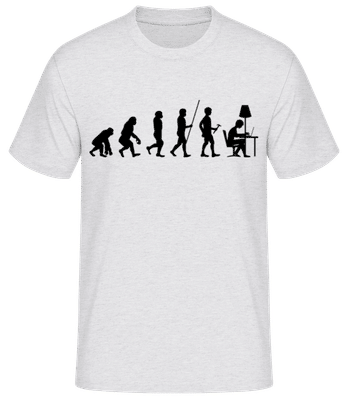 Evolution Of Office Workers - Men's Basic T-Shirt - Heather grey - Front