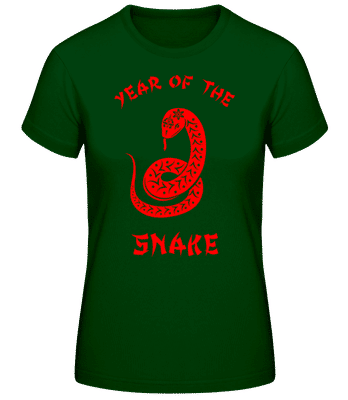 Chinese Zodiac Year Of The Snake - Camiseta básica de mujer - Verde botella - delante
