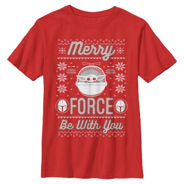 Aperçu: Star Wars - The Mandalorian - The Child Merry Force Child - Enfant T-shirt - Rouge - Devant