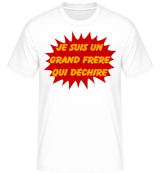 Aperçu: Grand Frère -  T-Shirt Shirtinator homme - Blanc - Devant