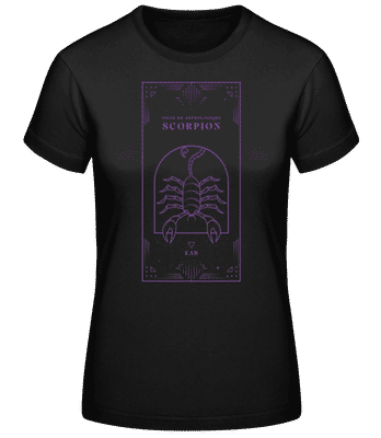 Art Déco Signe Astrologique Scorpion - T-shirt standard Femme - Noir - Devant