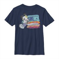 Disney Classics - Mickey Mouse - Mickey Tapes - Enfant T-shirt - Bleu marine - Devant