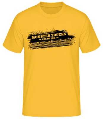 Monster Truck Tire Track - Pánske basic tričko - Zlatožltá - Predné