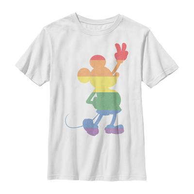 Disney Classics - Mickey Mouse - Mickey Love Is Love Pride - Pride - Kids T-Shirt - White - Front