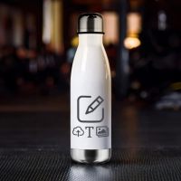 Thermosflasche 750 ml - Weiß / Silber