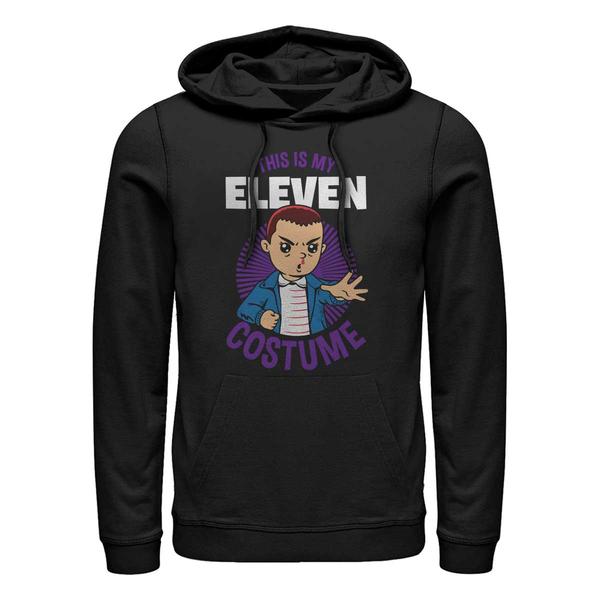 Aperçu: Netflix - Stranger Things - Eleven Costume - Halloween - Unisex Sweat à capuche - Noir - Devant