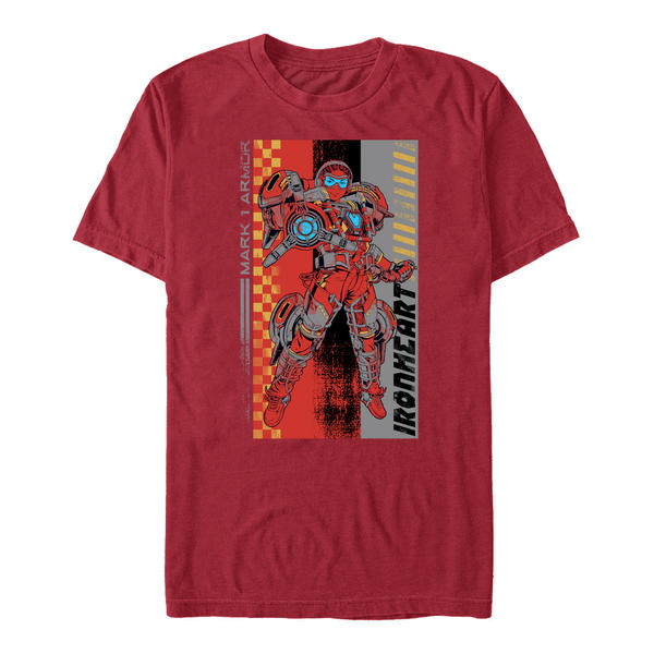 Marvel - Panthère noire Wakanda pour toujours - Iron Heart Comic Style - Homme T-shirt - Cerise - Devant