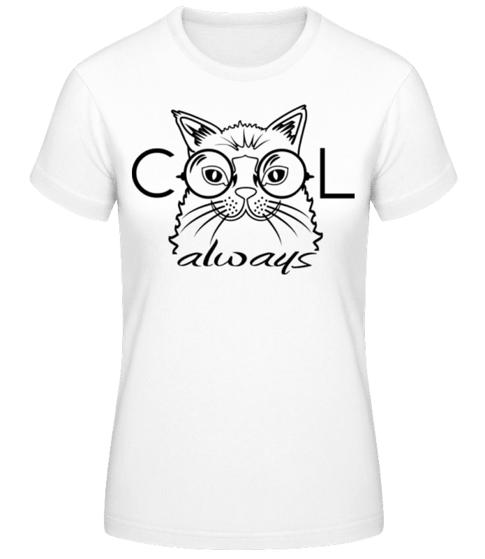 Preview: Cool Cat Always - Women's Basic T-Shirt - White - Front