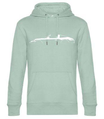 'Porsche 911 Targa (992)' Silhouette - Unisex Premium Hoodie - Mintgrün - Vorne